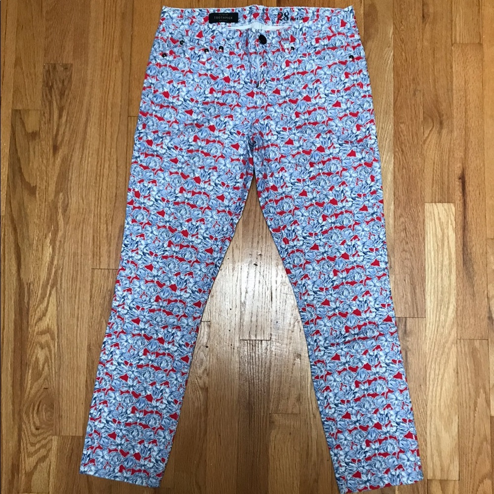 J.Crew Toothpick Printed Jean